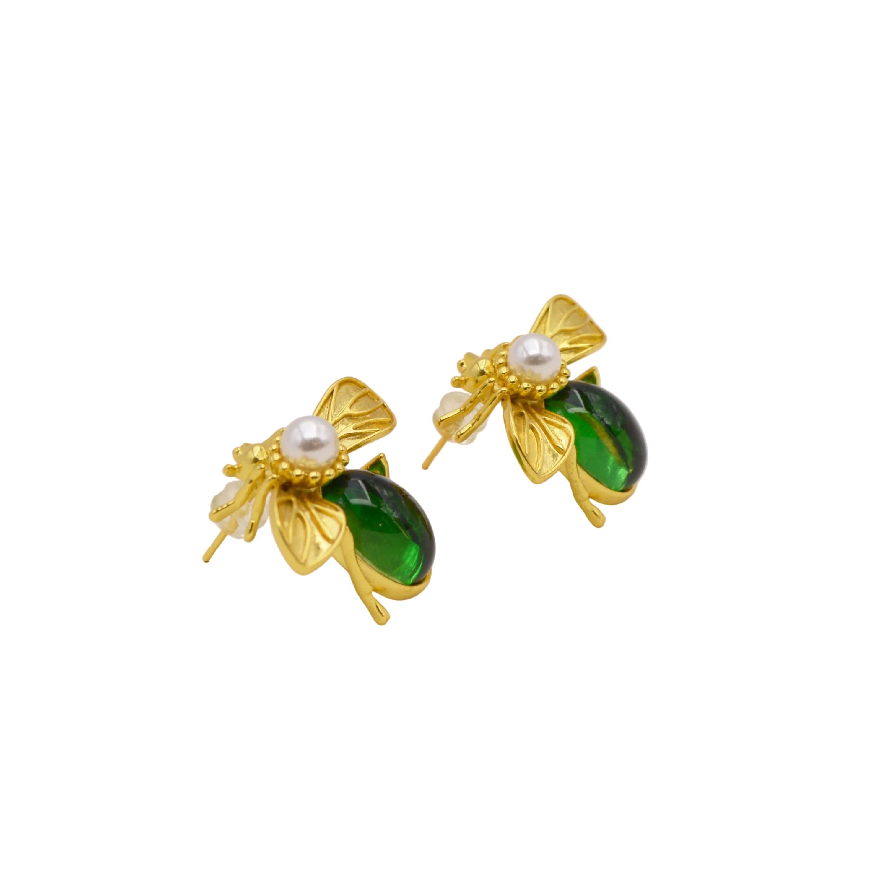 Gilded Bee Studs