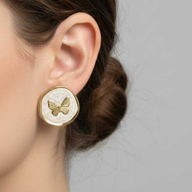 The Butterfly Enamel Studs