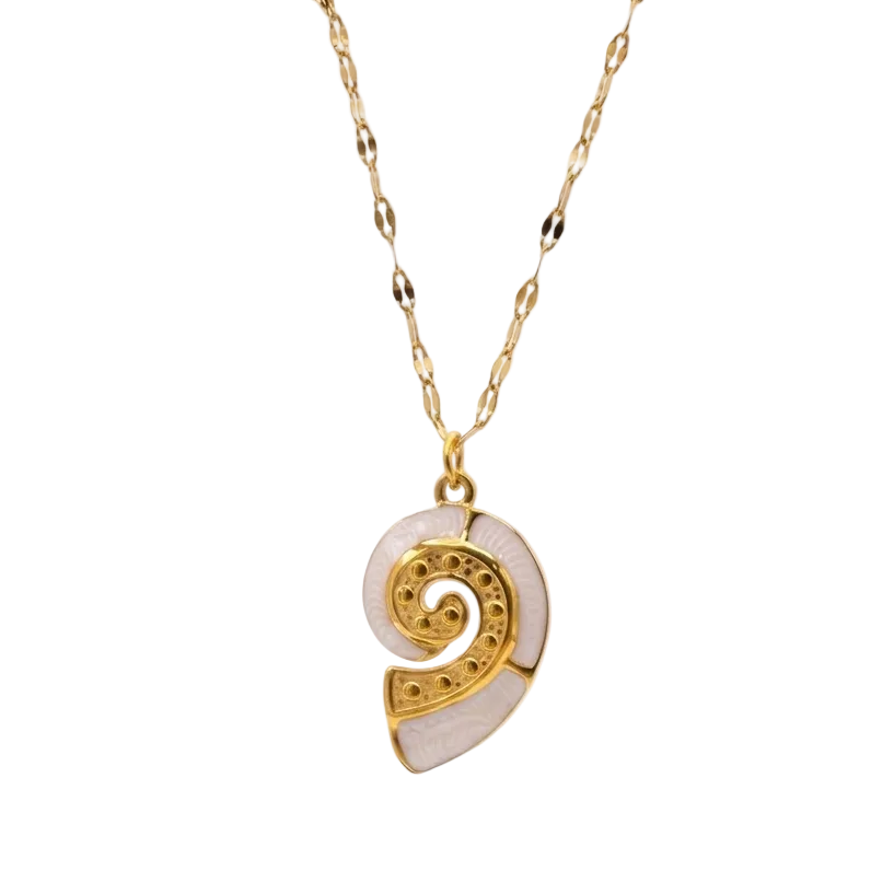 Gold-tone starfish turtle and shell pendant necklaces