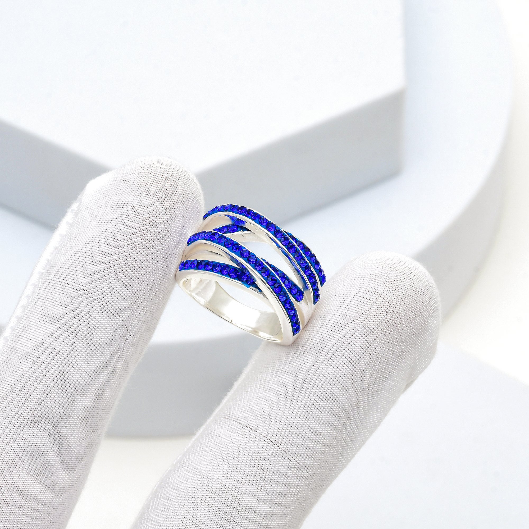 Signature Sapphire Crossover Ring