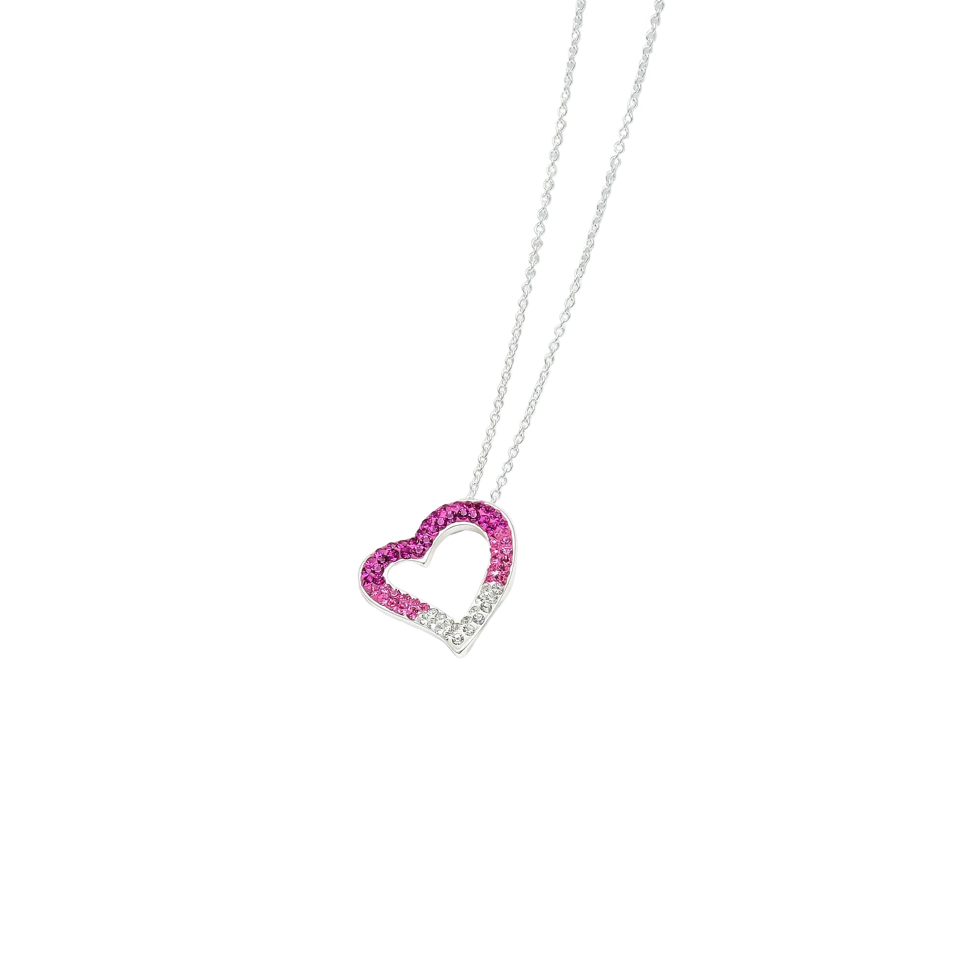 Pink Ombre Heart Necklace