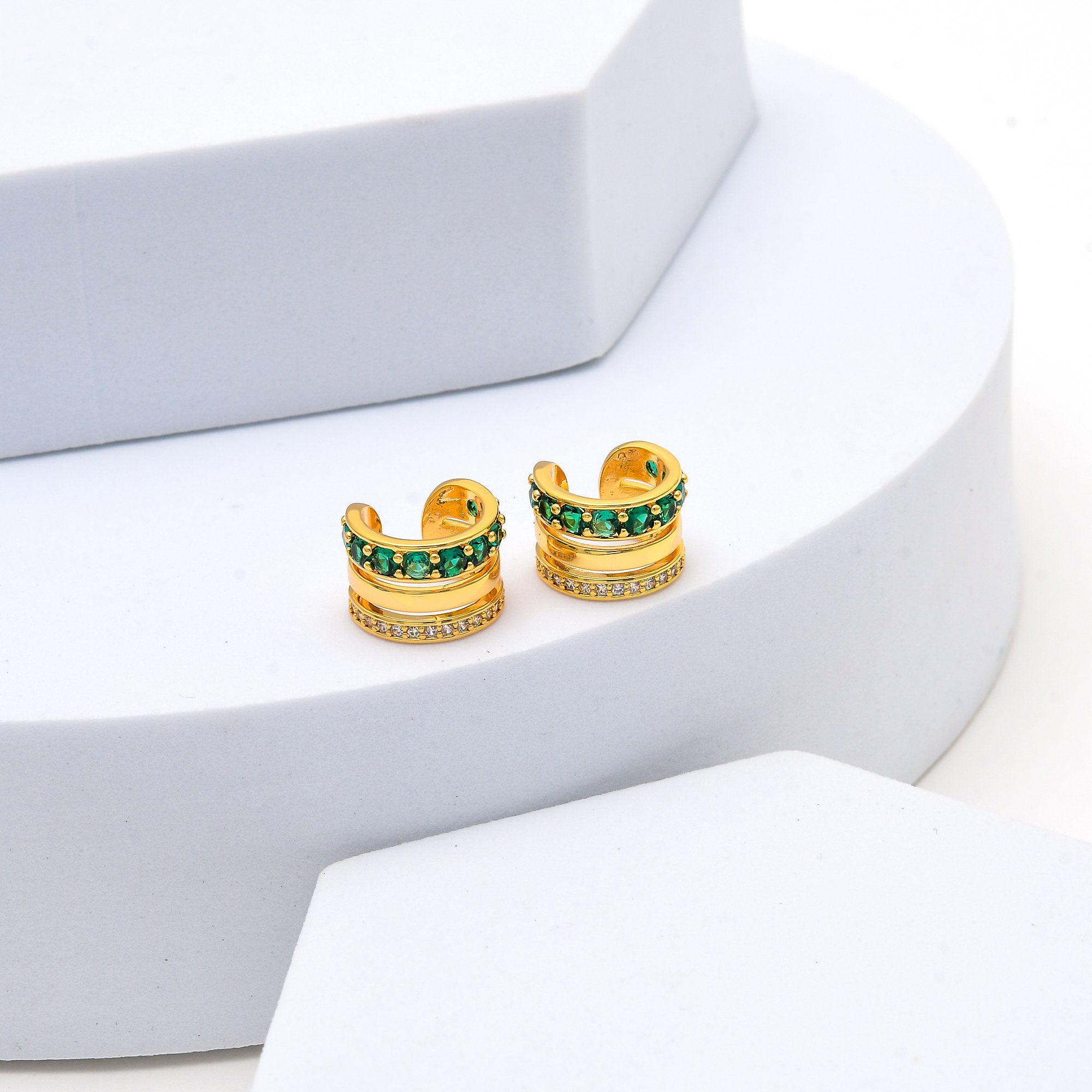     Premium brass ear cuff designed for modern ear stacking.