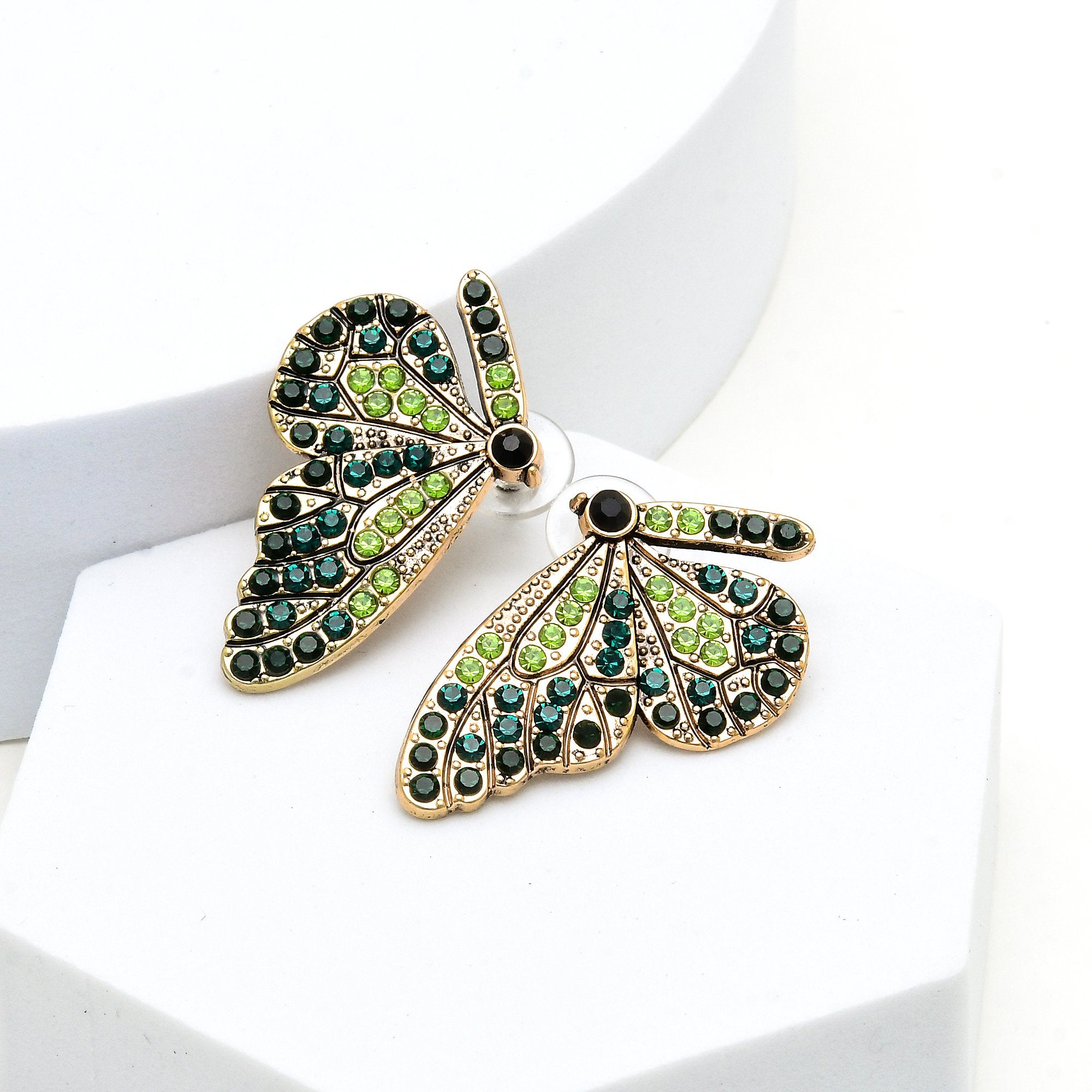 Green Flutter Studs
