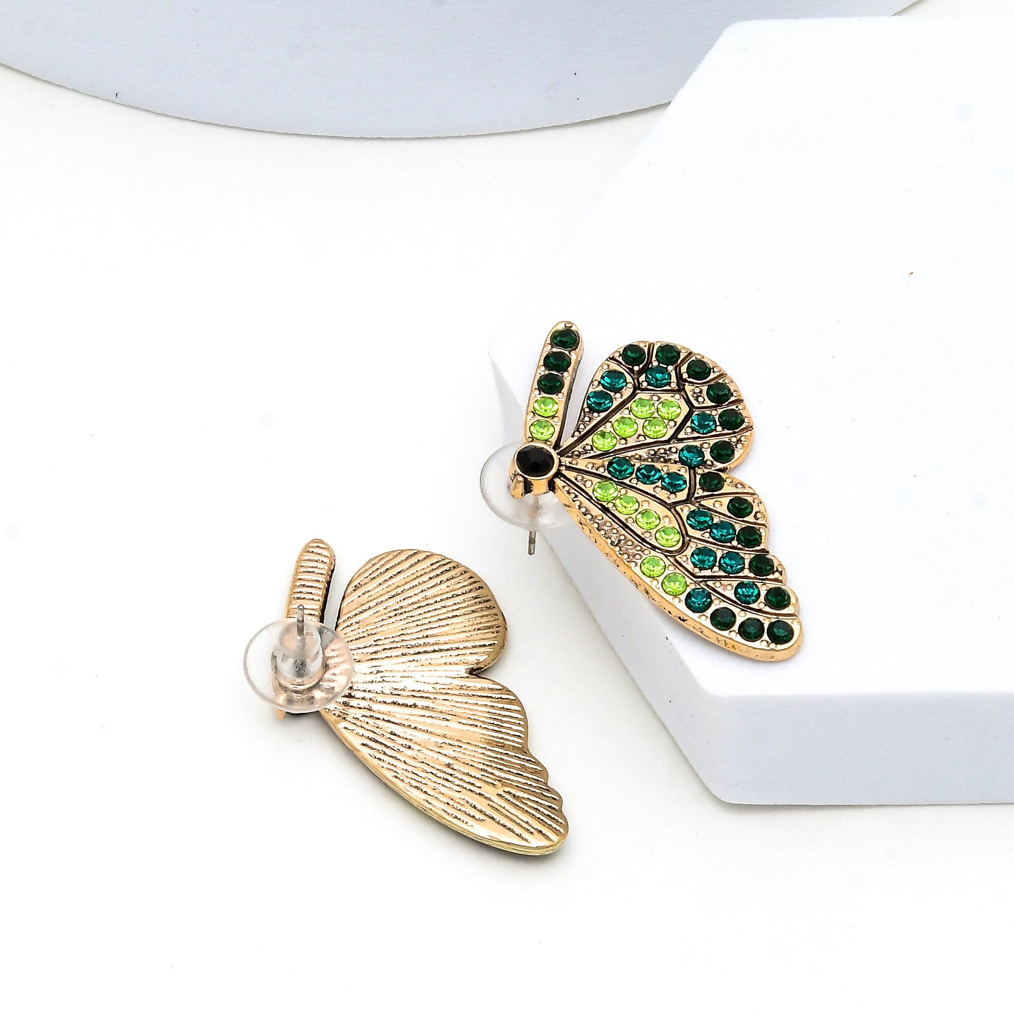 Green Flutter Studs