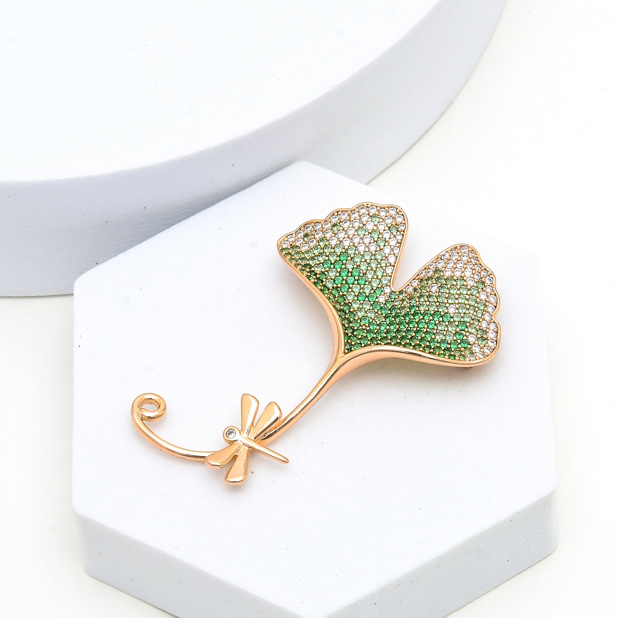 Ginkgo Brooch