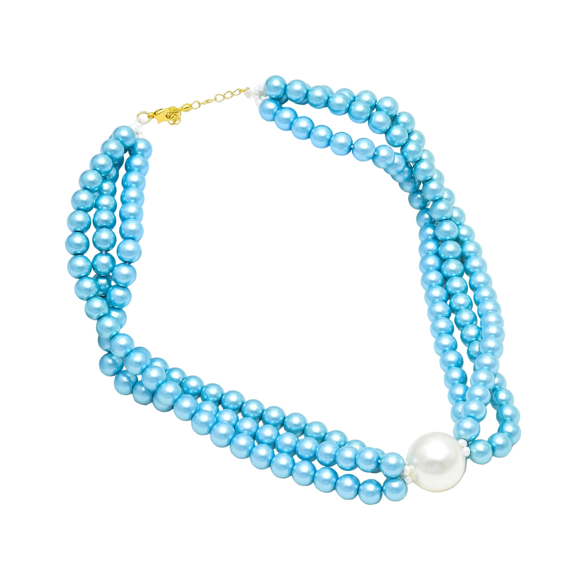 Aqua Pearl Neckpiece