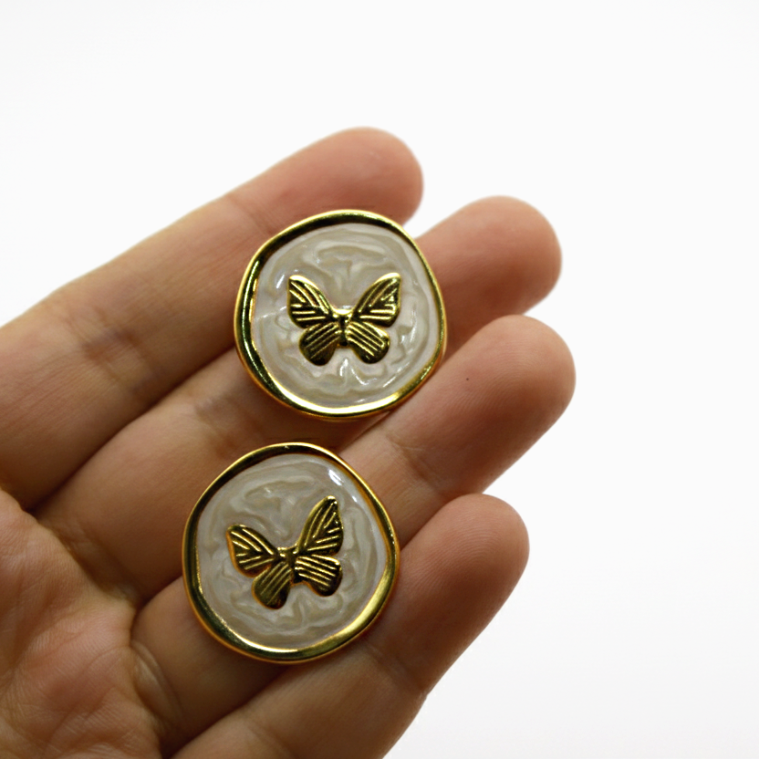 The Butterfly Enamel Studs
