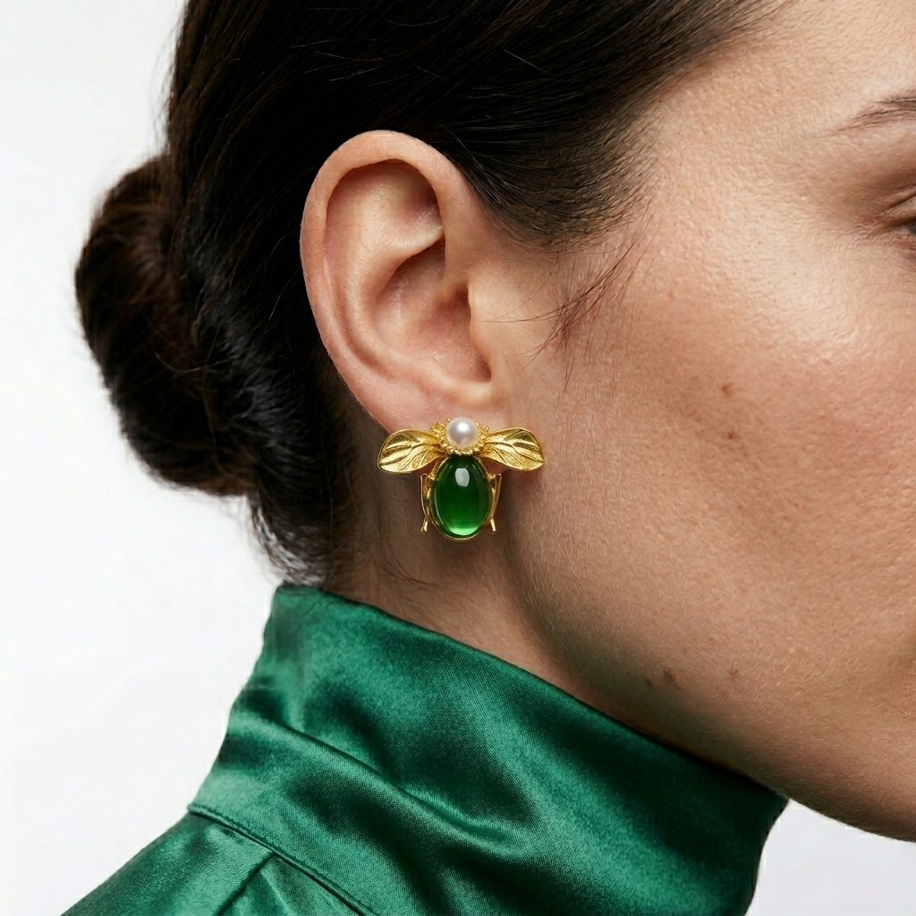 Gilded Bee Studs