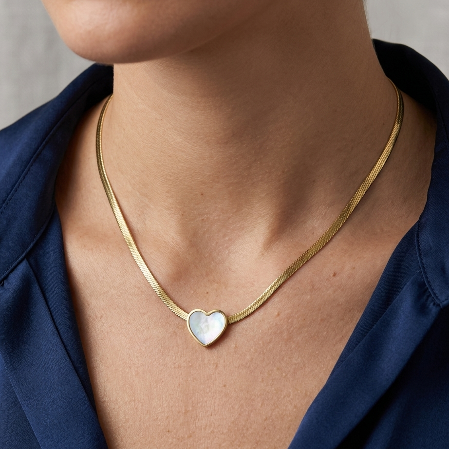 Opaline Heart Pendant