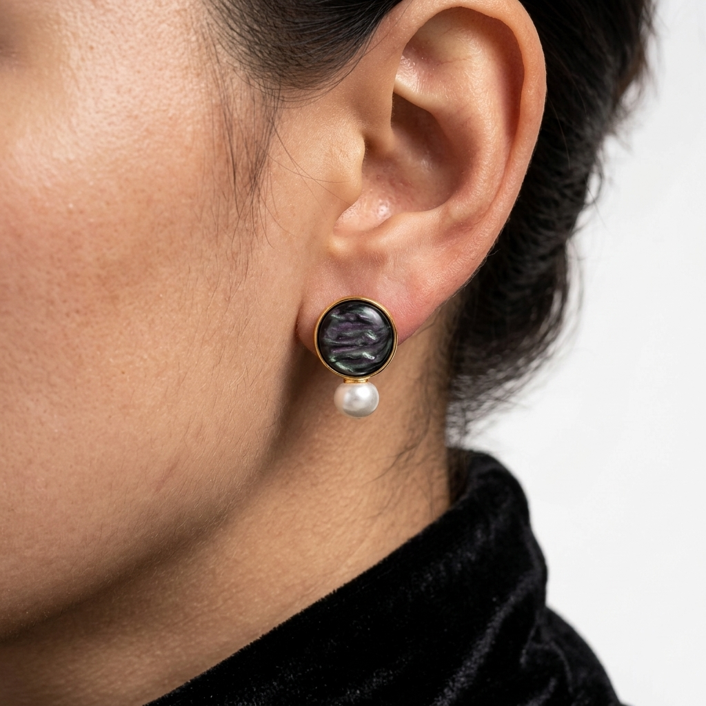 Aurora Pearl Studs  ✨