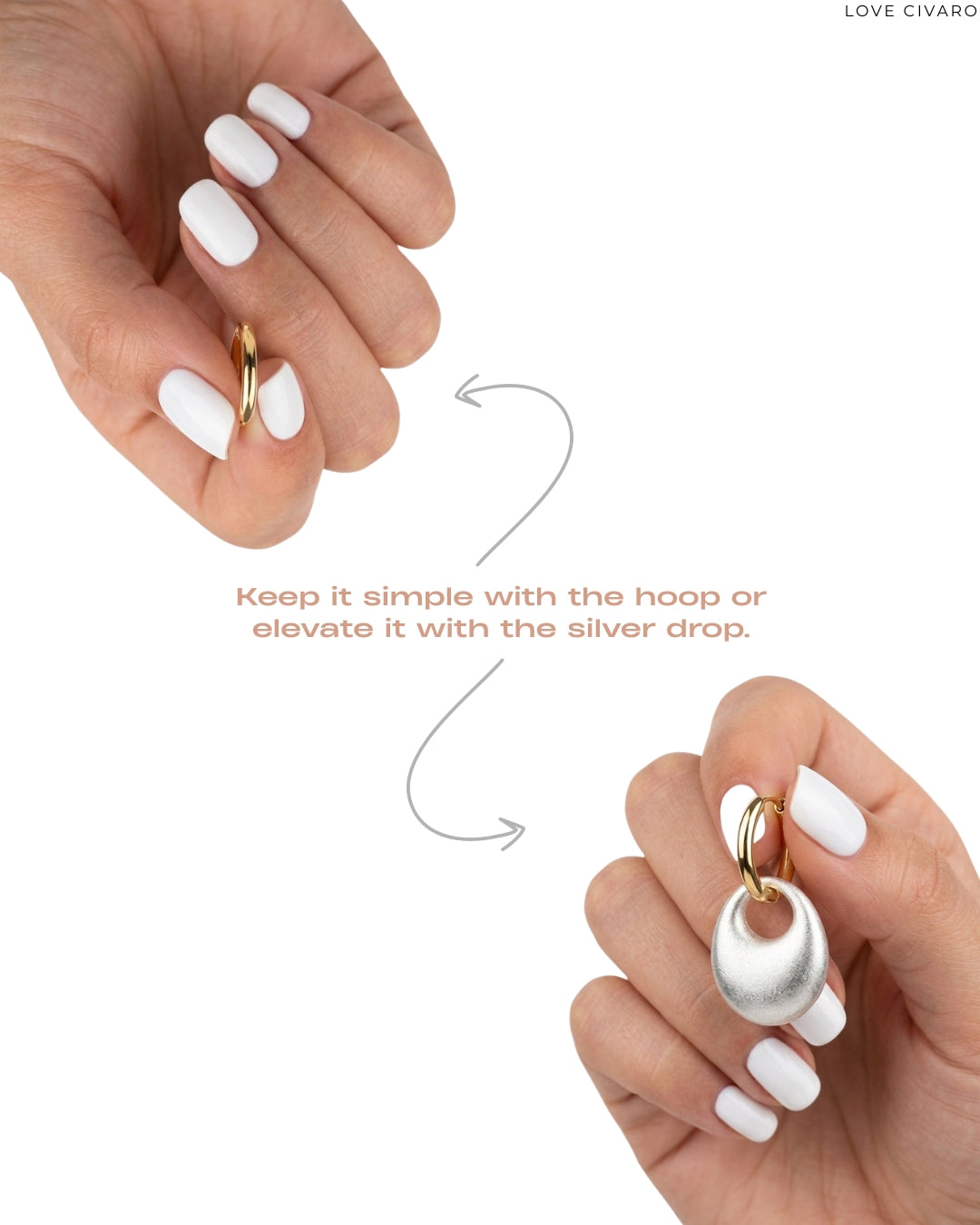 Elegant convertible earrings for everyday wear by Civaro