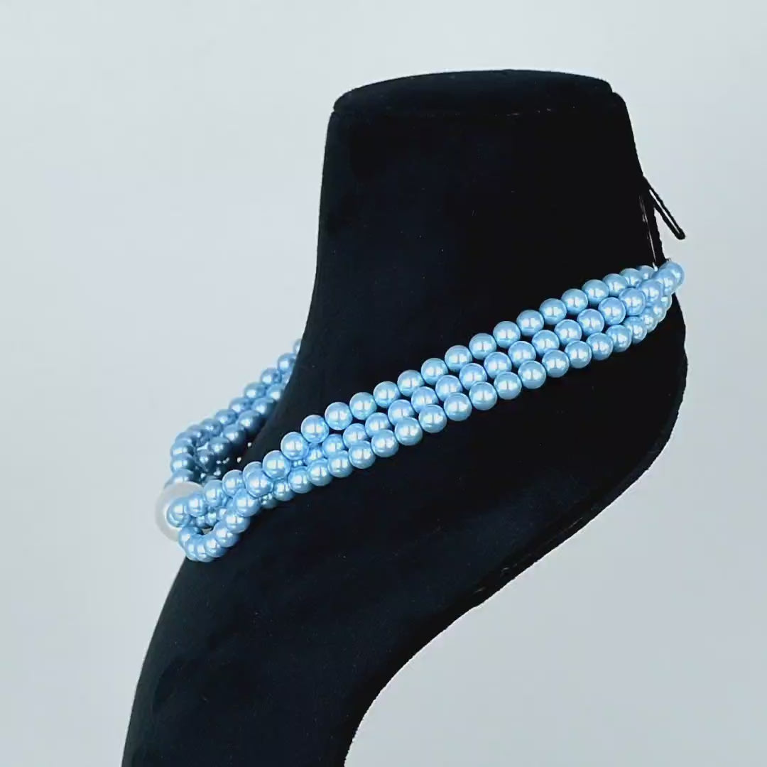 Aqua Pearl Neckpiece
